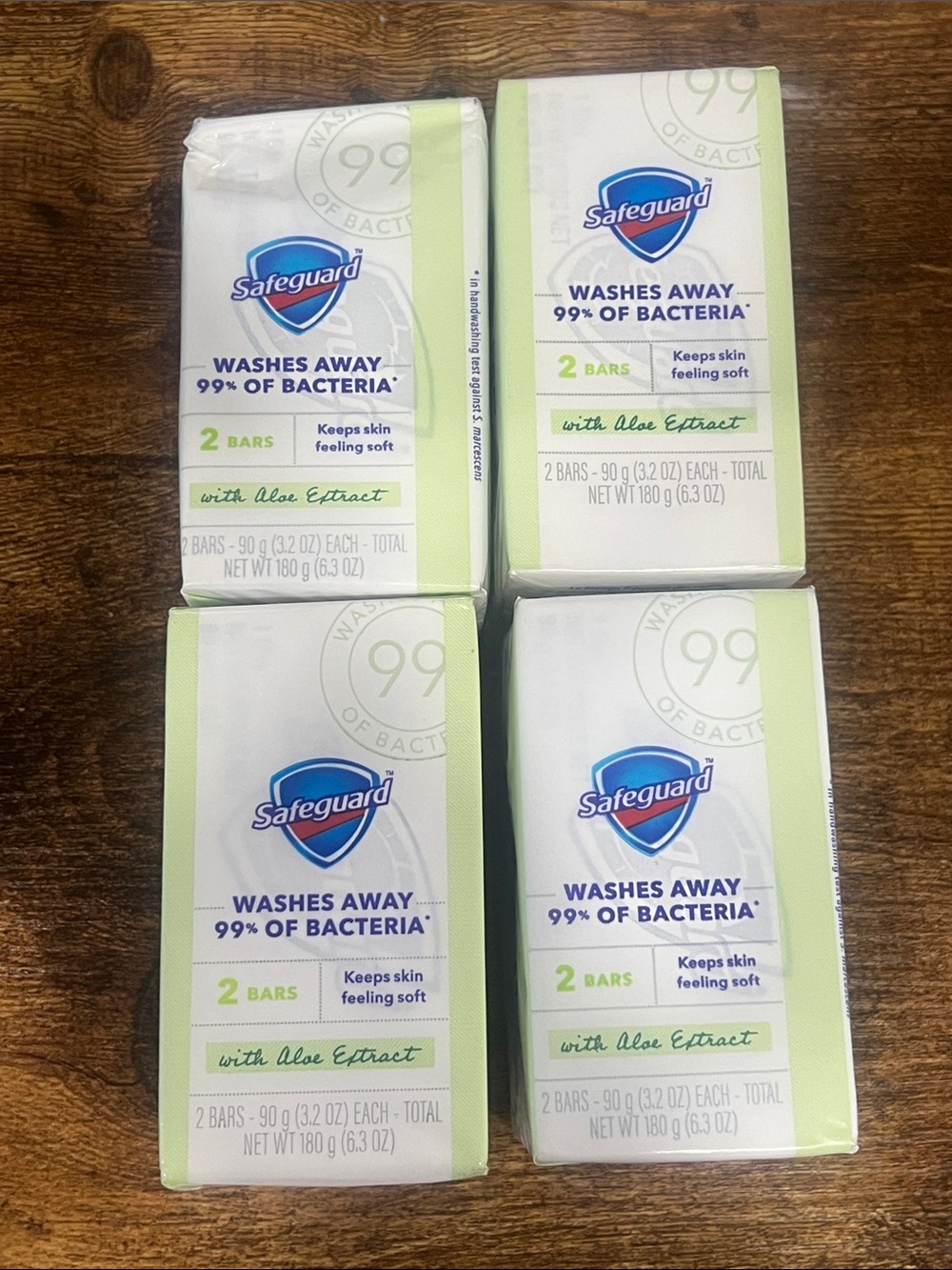 Bundle Safe-Guard Antibacterial Soap White with Aloe - 8 Bars